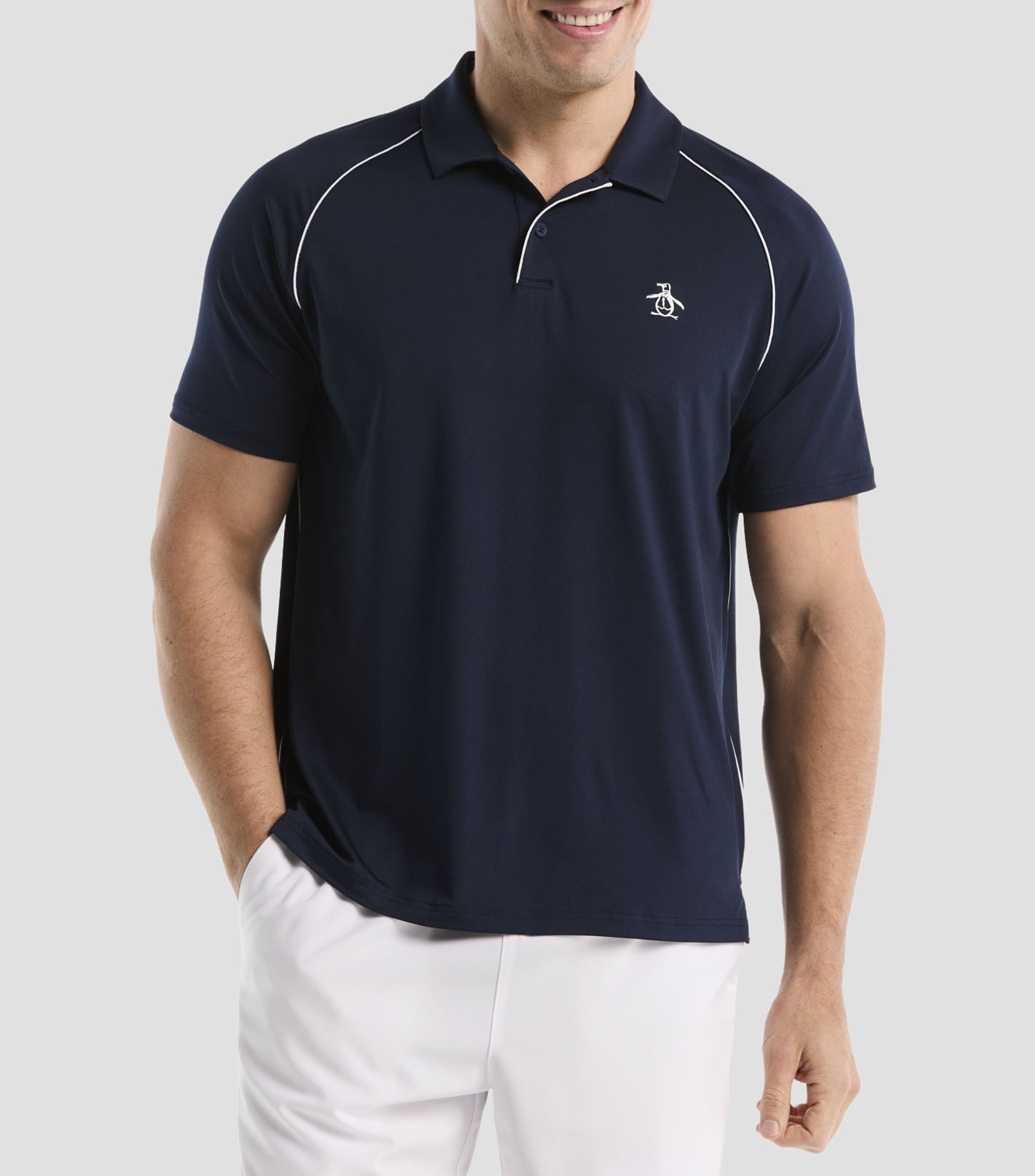 Playera tipo polo para pádel manga corta lisa Hombre